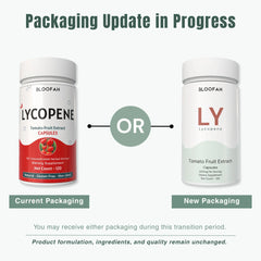 Bloofah LY Lycopene Supplement Capsules 500mg | Tomato Fruit 10:1 Concentrated Extract – Antioxidant Support (120 Capsules)