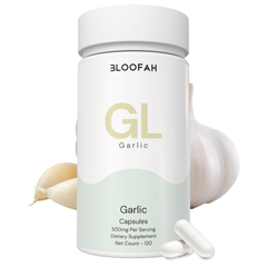 Bloofah GL Garlic Capsules 500mg | Allium sativum Bulb Extract | 120 Capsules