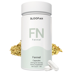 Bloofah FN Fennel Capsules 500mg | Foeniculum vulgare Seed Extract | 120 Capsules