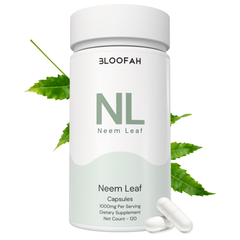 Bloofah NL Neem Capsules 1000mg | Azadirachta indica Leaf | 120 Capsules