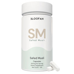 Bloofah SM – Safed Musli Capsules 500mg | Strength & Vitality Support (120 Capsules)