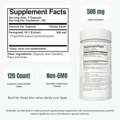 Bloofah FL – Fenugreek Capsules 500mg | Digestive & Metabolic Support (120 Capsules)