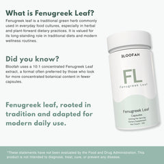 Bloofah FL – Fenugreek Capsules 500mg | Digestive & Metabolic Support (120 Capsules)