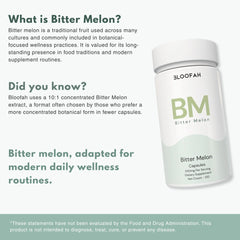 Bloofah BM – Bitter Melon Capsules 500mg | Metabolic & Balance Support (120 Capsules)