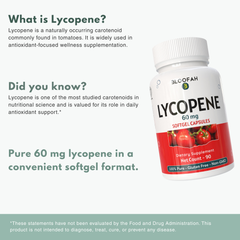 Bloofah Lycopene 60mg for Men | Natural Tomato Extract | Antioxidant, Heart & Immune Support (90 Vegan Capsules)