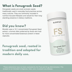Bloofah FS – Fenugreek Seed Capsules 500mg | Metabolic & Digestive Support (120 Capsules)