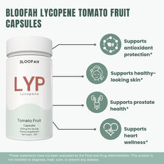Bloofah LYP – Lycopene Capsules 500mg | Antioxidant Support from Tomato Fruit (120 Capsules)