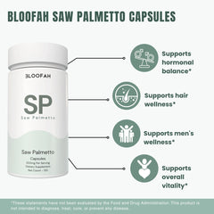 Bloofah SP – Saw Palmetto Capsules 500mg | Hair & Men’s Wellness Support (120 Capsules)