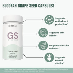 Bloofah GS – Grape Seed Capsules 500mg | Antioxidant & Skin Support (120 Capsules)