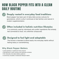 Bloofah BP – Black Pepper Capsules 500mg | Absorption & Digestion Support (120 Capsules)
