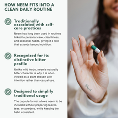 Bloofah NL Neem Capsules 1000mg | Azadirachta indica Leaf | 120 Capsules