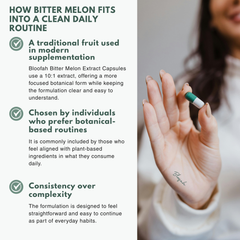 Bloofah BM Bitter Melon Capsules 500mg | Momordica charantia Extract | 120 Capsules