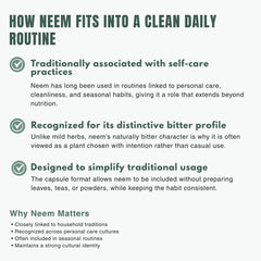 Bloofah NL – Neem Capsules 1000mg | Skin & Internal Balance Support (120 Capsules)