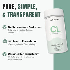 Bloofah CL – Coriander Leaf Capsules 500mg | Digestion & Detox Support (120 Capsules)