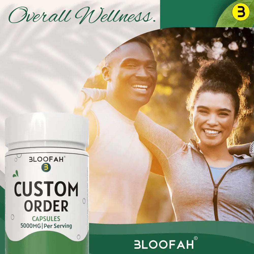 Bloofah Custom Capsule Order - Personalized Supplement, Choose Your Ingredients, Dosage & Capsule Count, Tailored to Your Health Needs, Natural & High-Quality Custom Capsules - Bloofah