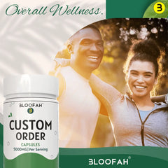Bloofah Custom Capsule Order - Personalized Supplement, Choose Your Ingredients, Dosage & Capsule Count, Tailored to Your Health Needs, Natural & High-Quality Custom Capsules - Bloofah
