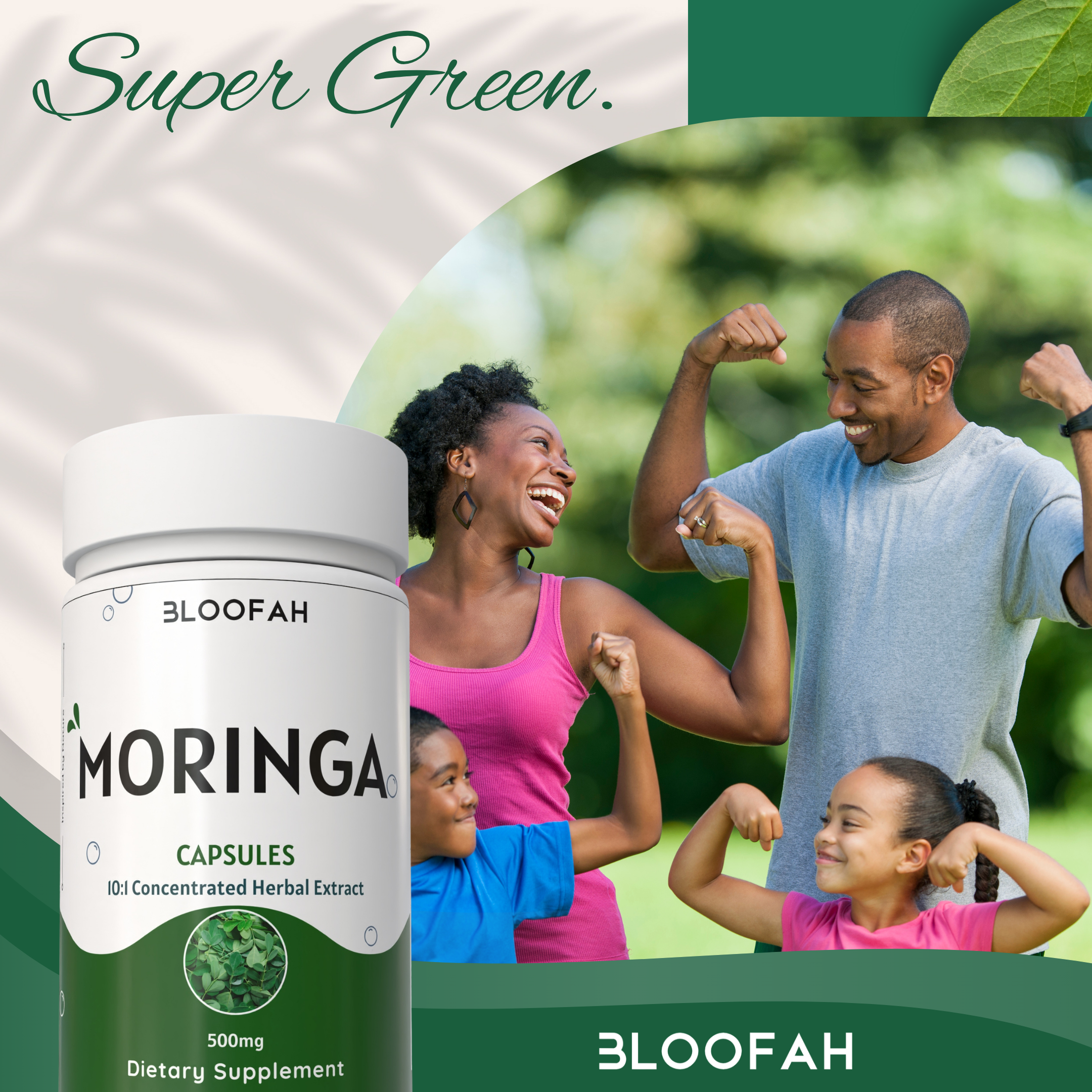 Bloofah Moringa Capsules 500mg | Natural Superfood Supplement for Vitality | 100% Pure Moringa Oleifera Leaf Extract 10:1 Powder | Nutrient-Rich Vegetarian Green Superfood Bloofah Moringa Capsules 500mg | Natural Superfood Supplement for Vitality | 100% Pure Moringa Oleifera Leaf Extract 10:1 Powder | Nutrient-Rich Vegetarian Green Superfood