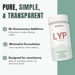Bloofah LYP – Lycopene Capsules 500mg | Antioxidant Support from Tomato Fruit (120 Capsules)