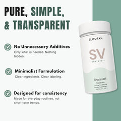 Bloofah SV – Shatavari Capsules 500mg | Balance & Vitality Support (120 Capsules)