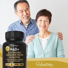 Bloofah NAD+ Capsules 1530mg | Nicotinamide Riboside with Resveratrol & 18-in-1 Herbal Blend | Cellular Energy & Healthy Aging Support (90 Vegan Capsules)