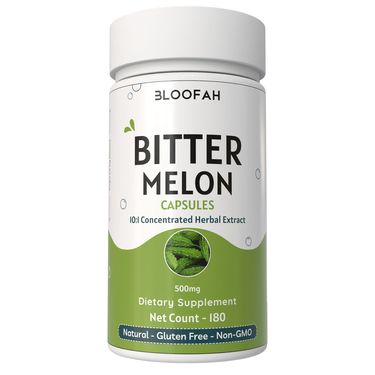 Bloofah Bitter Melon Extract Capsules 500mg | Non-GMO & Gluten Free | 100% Pure (Momordica Charantia) Powder Extra Strength Eq. to 5000mg Per Serving | Herbal Supplement for Overall Health