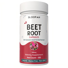 Bloofah Beet Root Extract Capsules 500mg | Premium Herbal Supplement, Non-GMO, Gluten-Free, Natural Beet Root Extract 10:1 Powder (Beta vulgaris) for Overall Health
