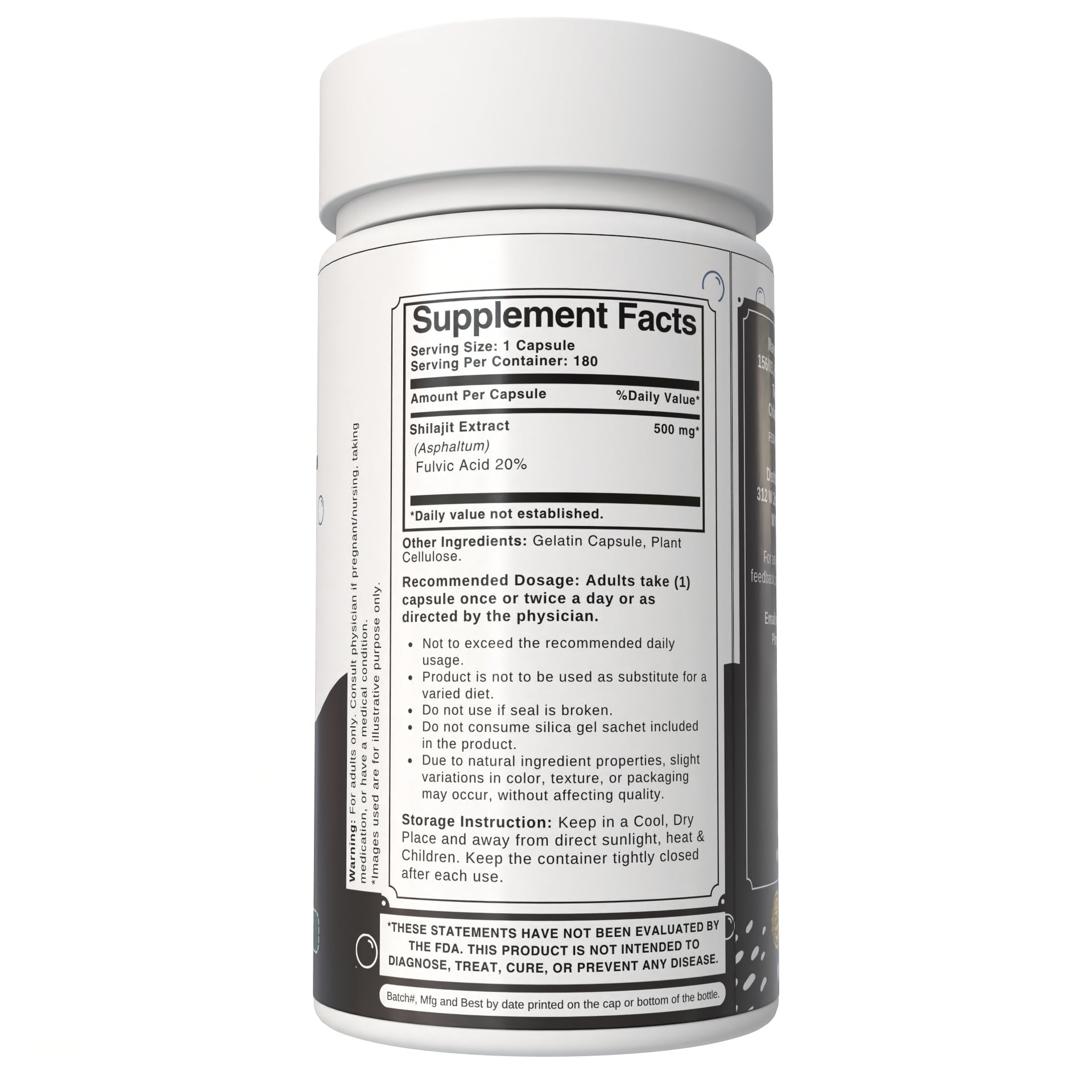 Bloofah Shilajit Capsules 500mg | Himalayan Shilajit Supplement for Men - (High in Trace Minerals, No Fillers) Premium Shilajit Extract 20% (from India) Natural, Non GMO Bloofah Shilajit Capsules 500mg | Himalayan Shilajit Supplement for Men - (High in Trace Minerals, No Fillers) Premium Shilajit Extract 20% (from India) Natural, Non GMO