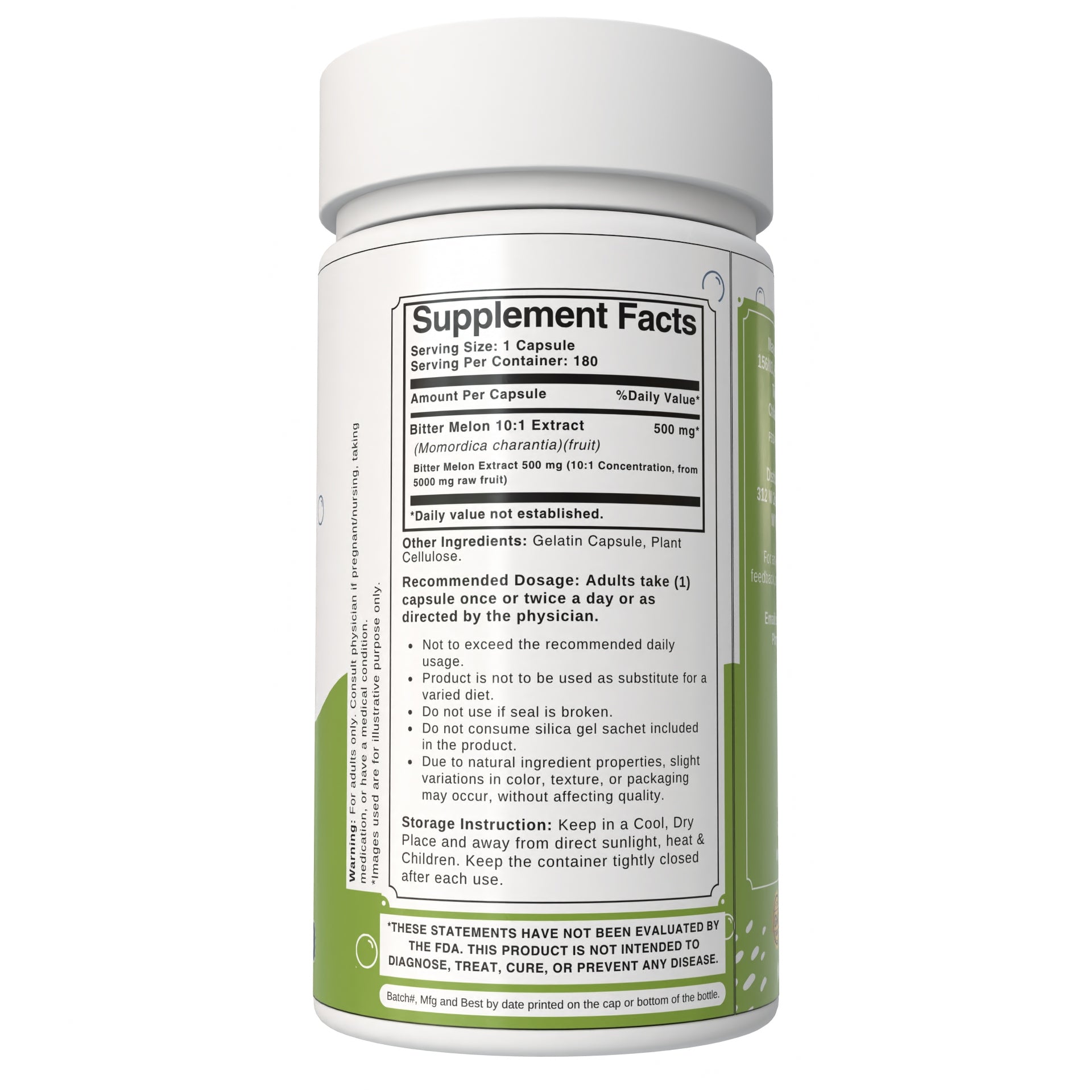 Bloofah Bitter Melon Extract Capsules 500mg | Non-GMO & Gluten Free | 100% Pure (Momordica Charantia) Powder Extra Strength Eq. to 5000mg Per Serving | Herbal Supplement for Overall Health Bloofah Bitter Melon Extract Capsules 500mg | Non-GMO & Gluten Free | 100% Pure (Momordica Charantia) Powder Extra Strength Eq. to 5000mg Per Serving | Herbal Supplement for Overall Health