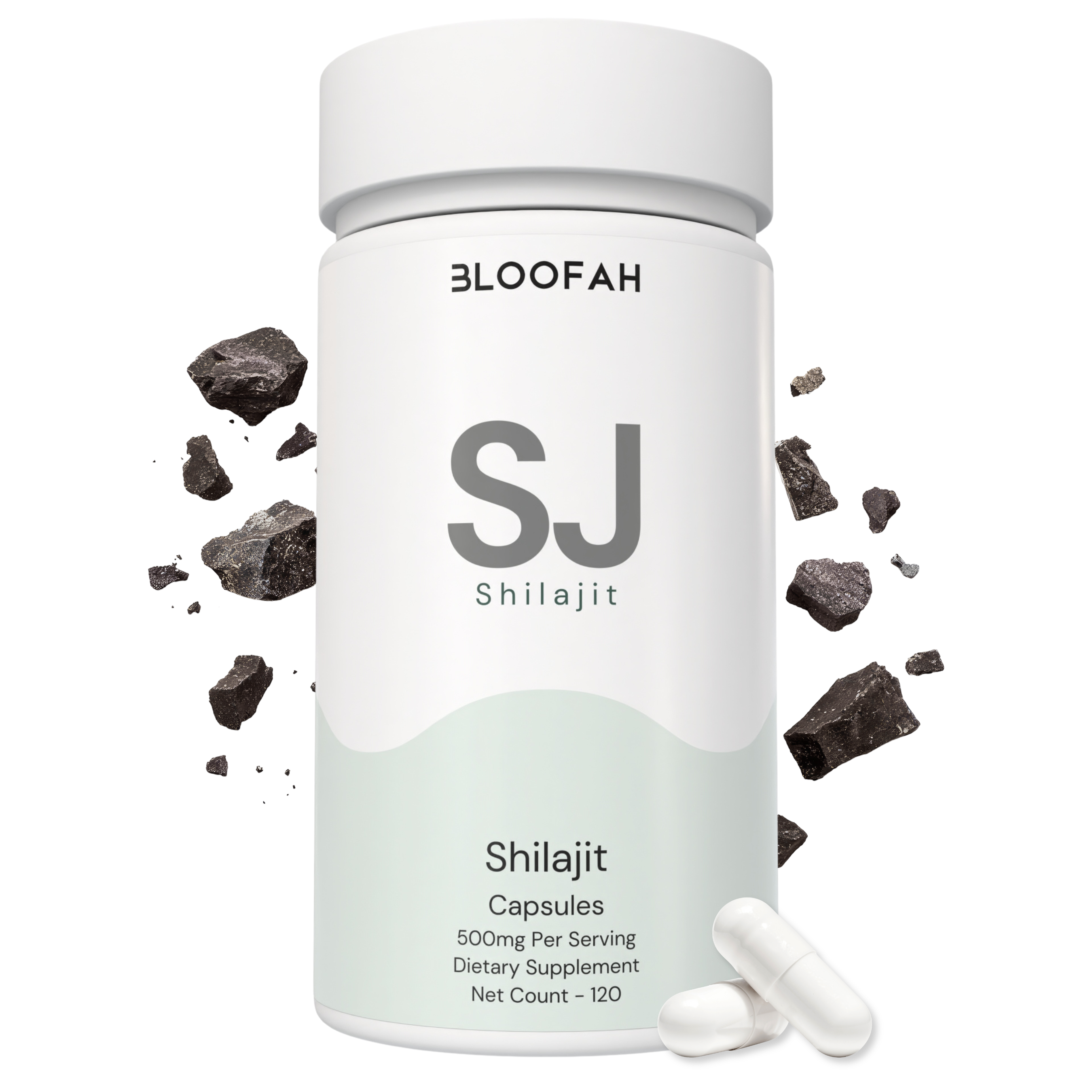 Bloofah SJ Shilajit Capsules 500mg | Himalayan Mineral Resin Extract | 120 Capsules