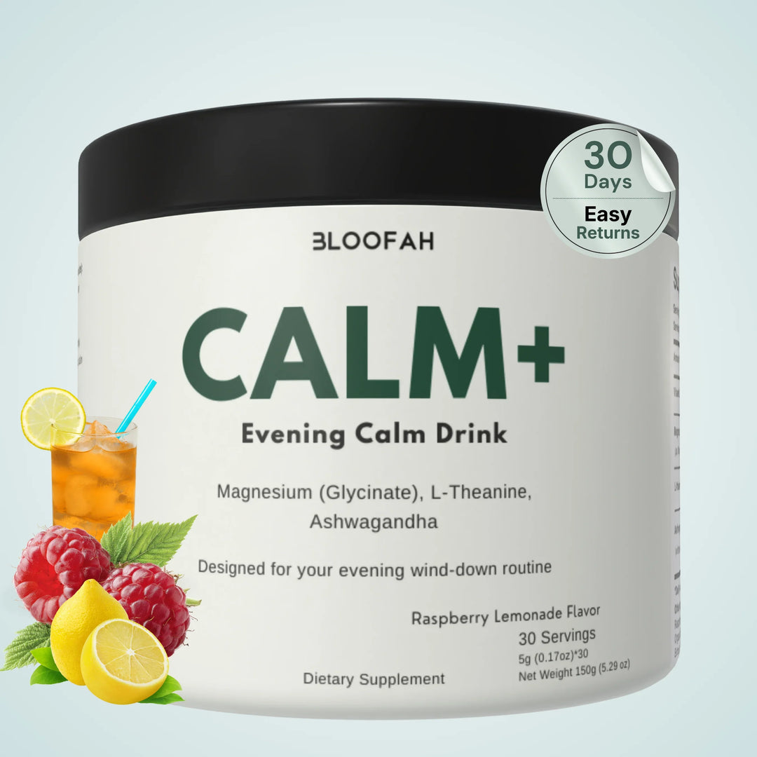 Bloofah Calm+ Evening Drink Mix | Magnesium Glycinate, L-Theanine & Ashwagandha | 30 Servings