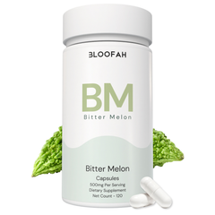 Bloofah BM Bitter Melon Capsules 500mg | Momordica charantia Extract | 120 Capsules