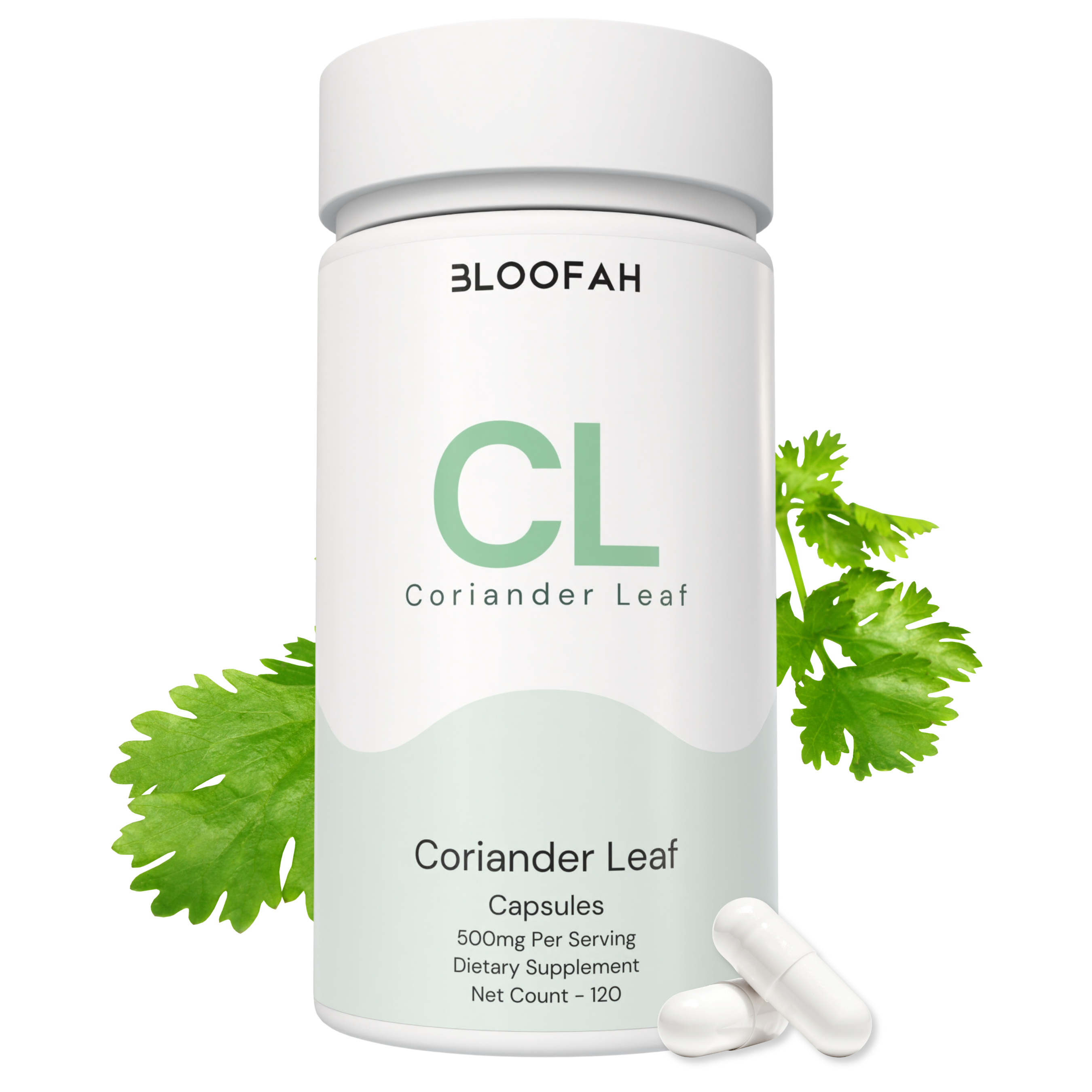 Bloofah CL Coriander Capsules 500mg | Coriandrum sativum Leaf Extract | 120 Capsules