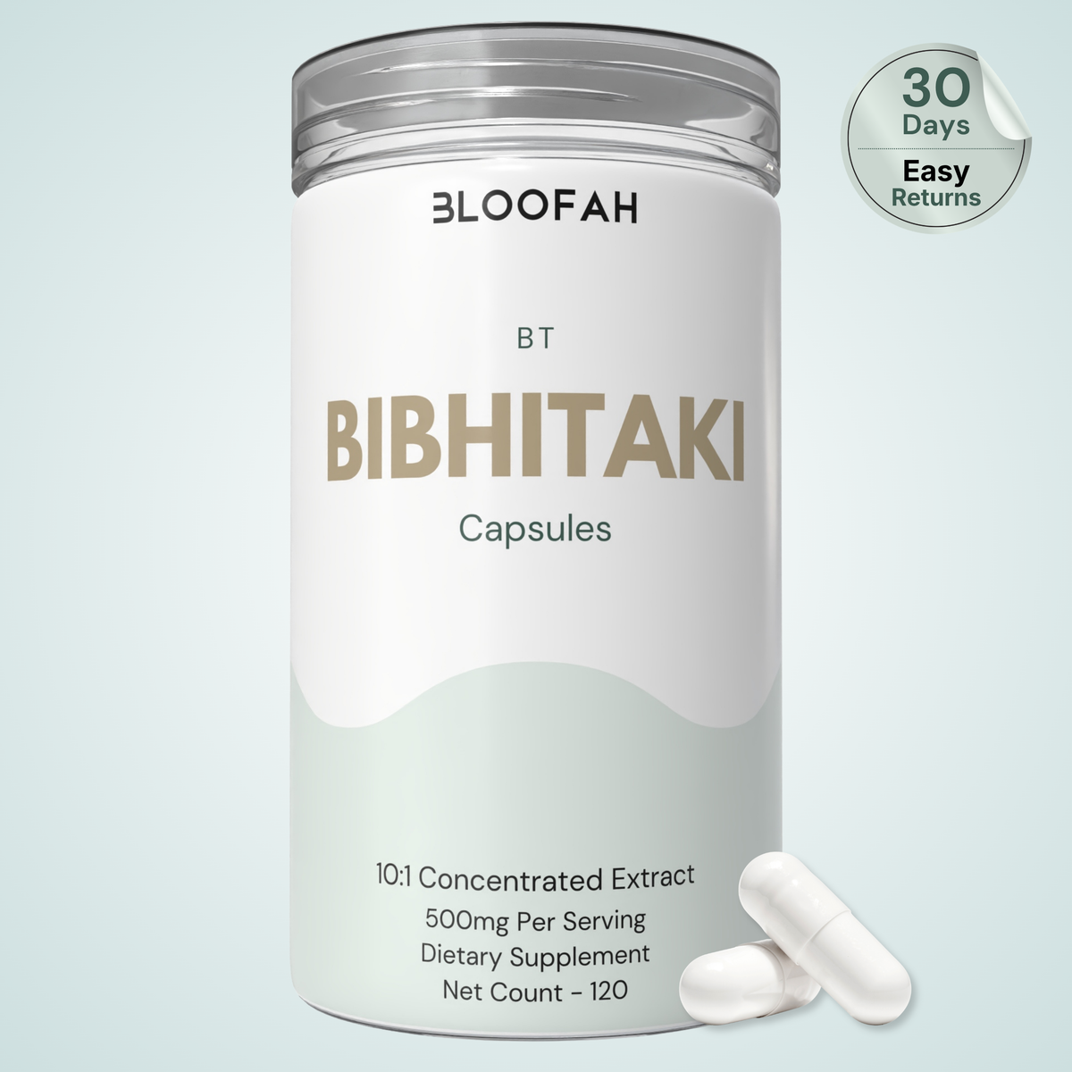 Bloofah BT Bibhitaki Capsules 500mg | Terminalia bellirica Fruit Extract | 120 Capsules