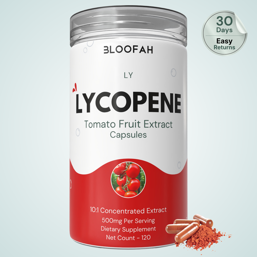 Bloofah LY Lycopene Supplement 500mg | Tomato Fruit Extract Capsules | Rich in Naturally Occuring Lycopene