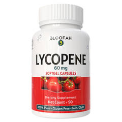 Bloofah Lycopene 60mg for Men | Natural Tomato Extract | Antioxidant, Heart & Immune Support (90 Vegan Capsules)