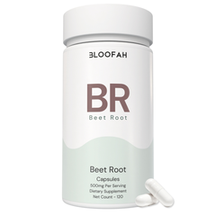 Bloofah BR Beet Root Capsules 500mg | Energy & Stamina Support (120 Capsules)