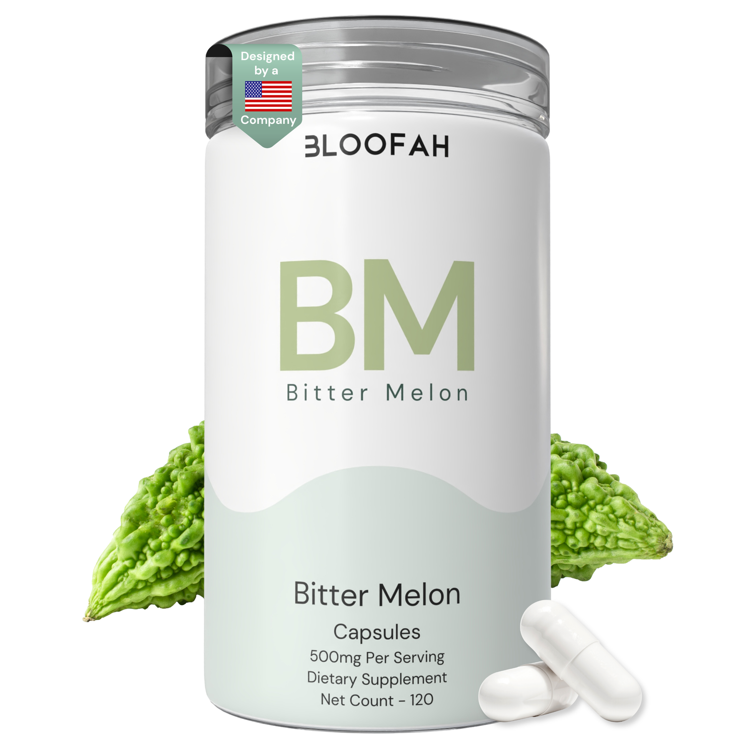 Bloofah BM Bitter Melon Capsules 500mg | Momordica charantia Extract | 120 Capsules