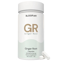 Bloofah GR – Ginger Capsules 500mg | Digestion & Comfort Support (120 Capsules)