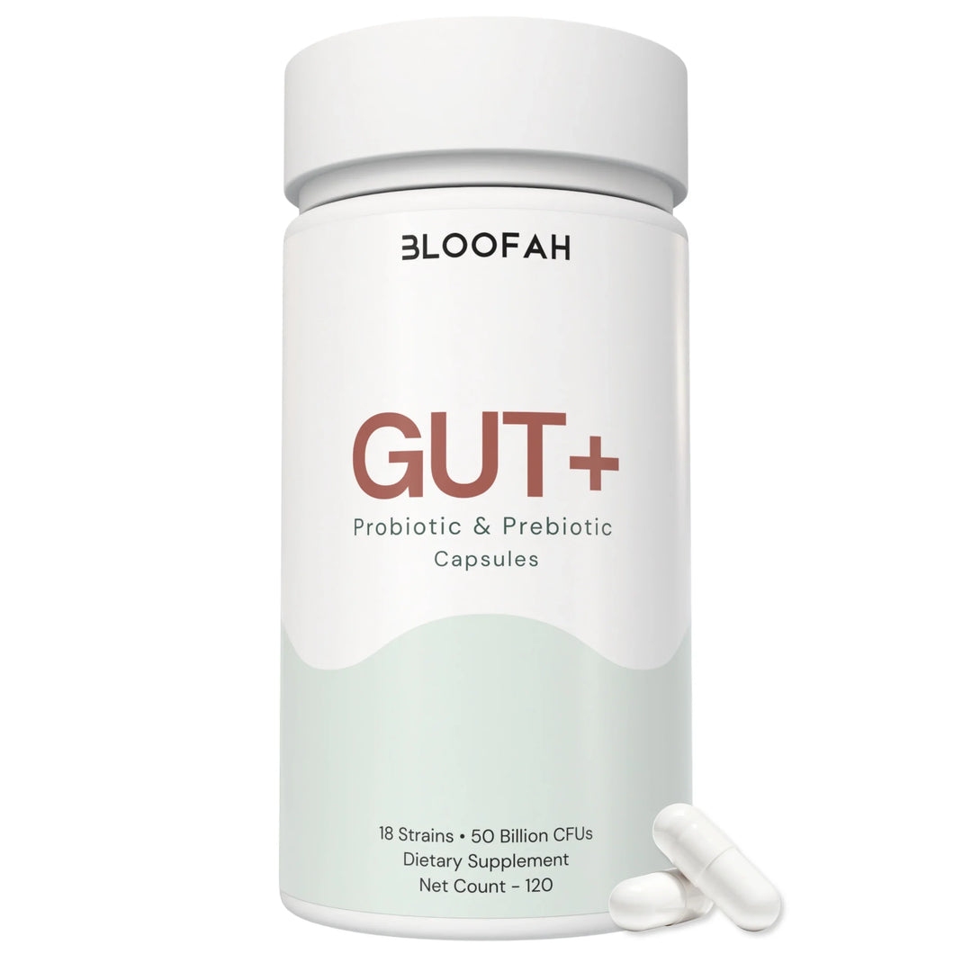 Bloofah Gut+ Women's Probiotic 50B CFU | 18 Strains + Prebiotic & Cranberry | 120 Capsules
