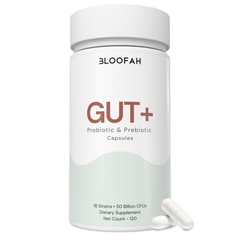 Bloofah Gut+ Women's Probiotic 50B CFU | 18 Strains + Prebiotic & Cranberry | 120 Capsules