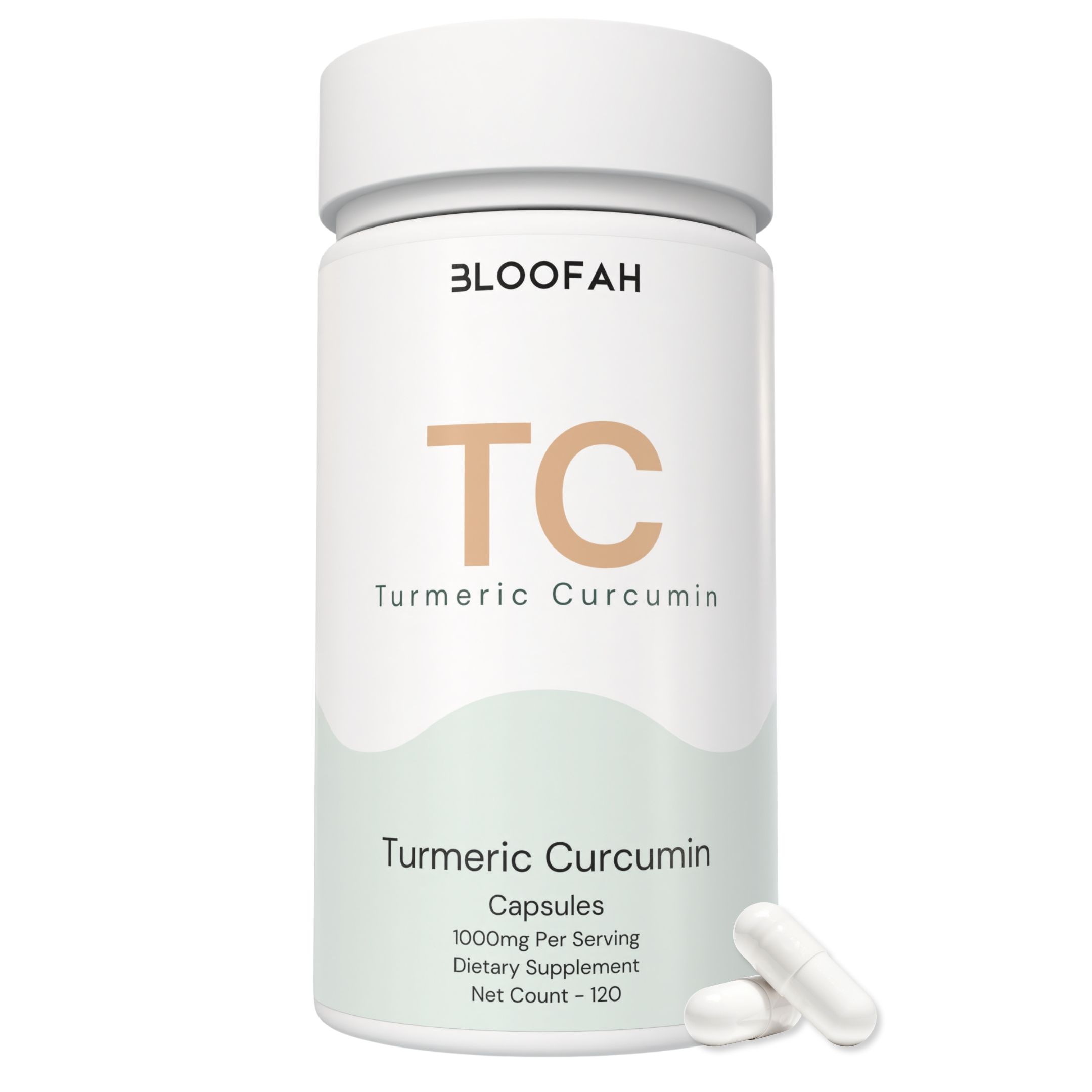 Bloofah TC – Turmeric Capsules 1000mg | Joint Comfort & Antioxidant Support (120 Capsules)