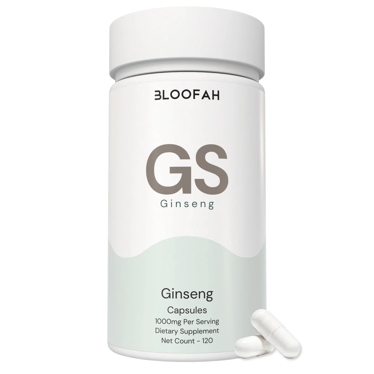 Bloofah GS – Ginseng Capsules 1000mg | Energy & Vitality Support (120 Capsules)