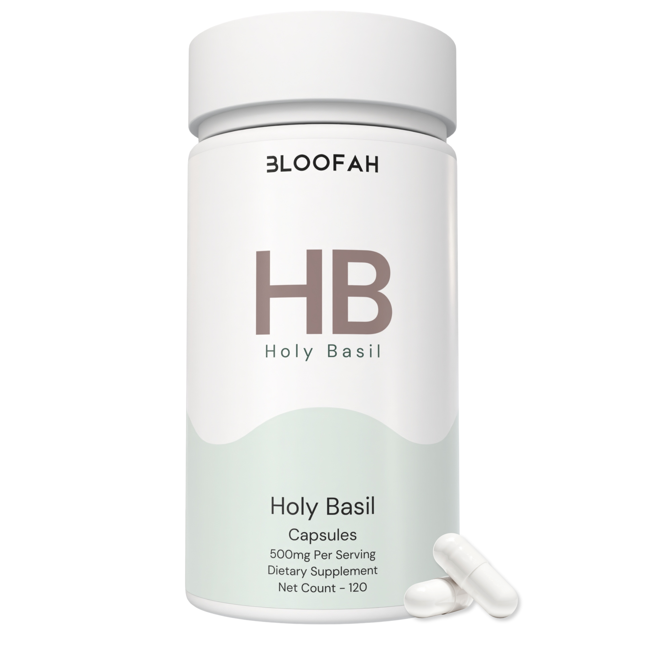 Bloofah HB – Holy Basil Capsules 500mg | Stress & Immunity Support (120 Capsules)