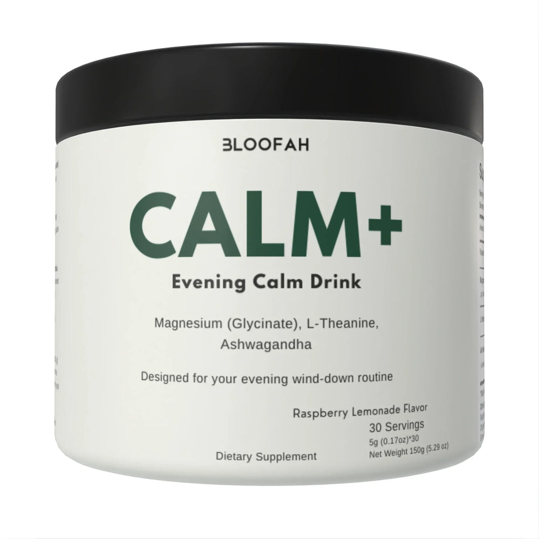 Bloofah Calm+ Evening Drink Mix | Magnesium Glycinate, L-Theanine & Ashwagandha | 30 Servings
