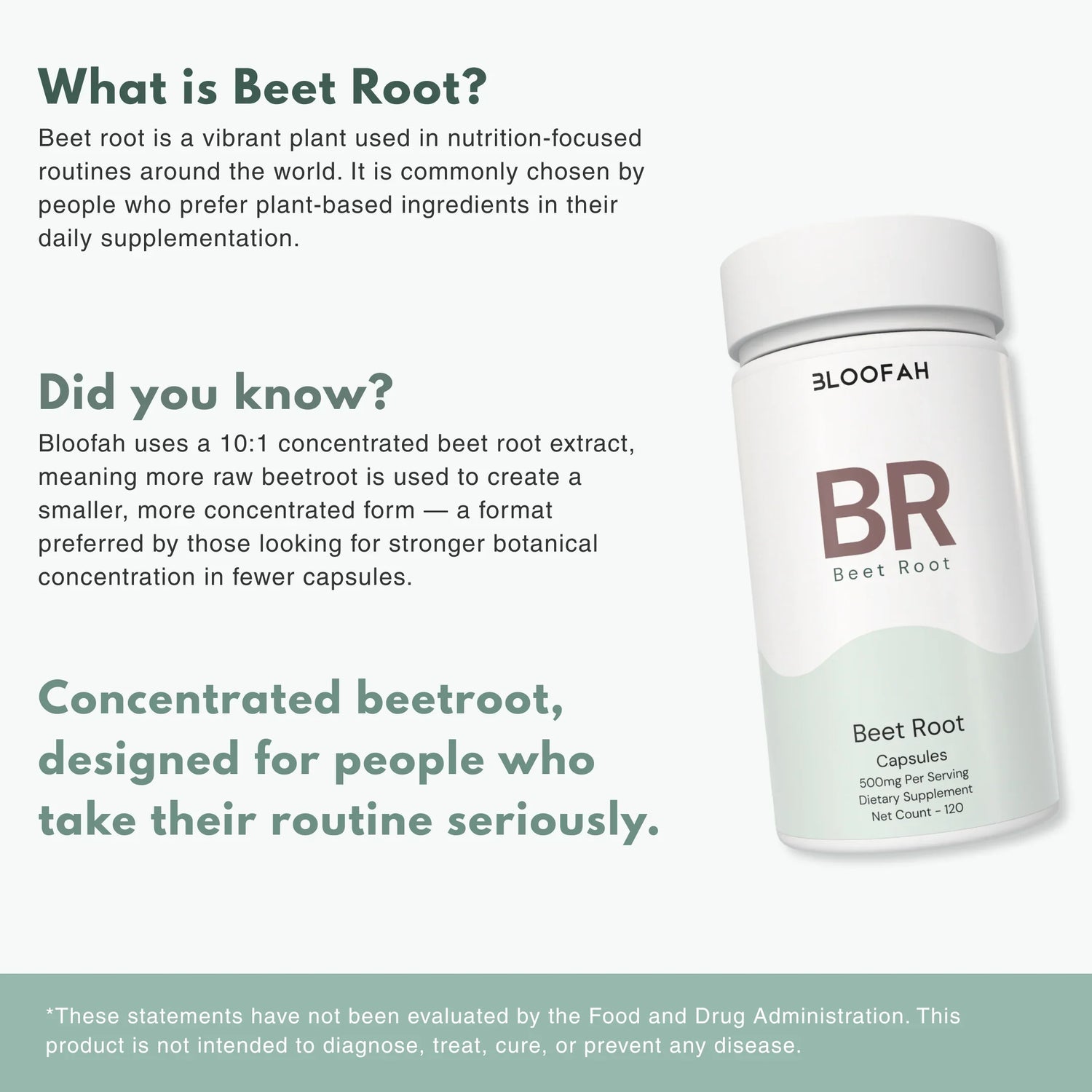 Bloofah BR Beetroot Capsules 500mg | Beta vulgaris Root Extract | 120 Capsules