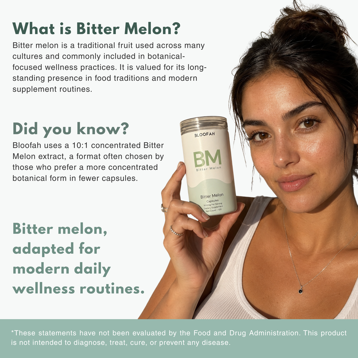 Bloofah BM Bitter Melon Capsules 500mg | Momordica charantia Extract | 120 Capsules