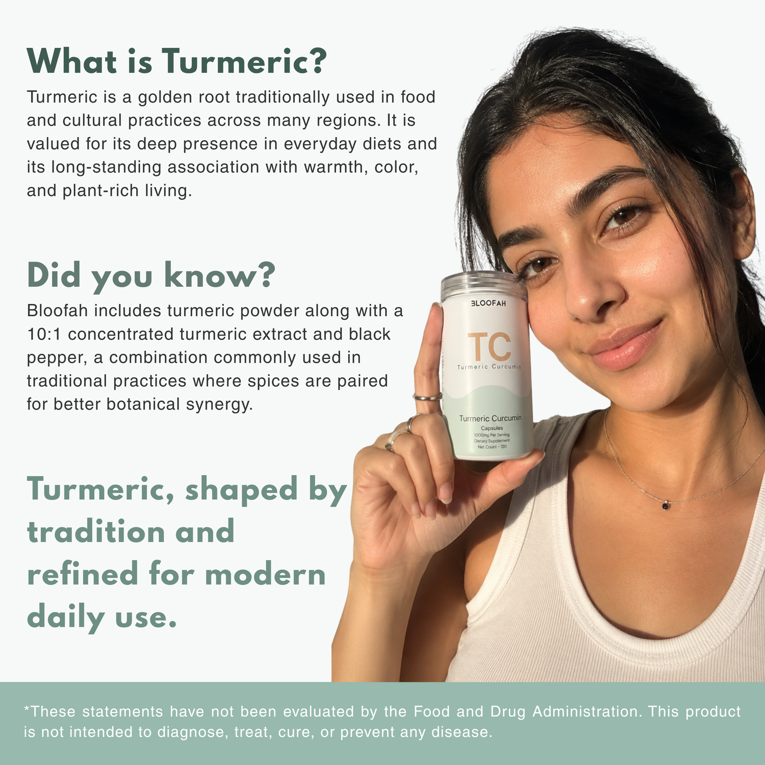 Bloofah TC Turmeric Capsules 1000mg | Curcuma longa Root with Black Pepper | 120 Capsules