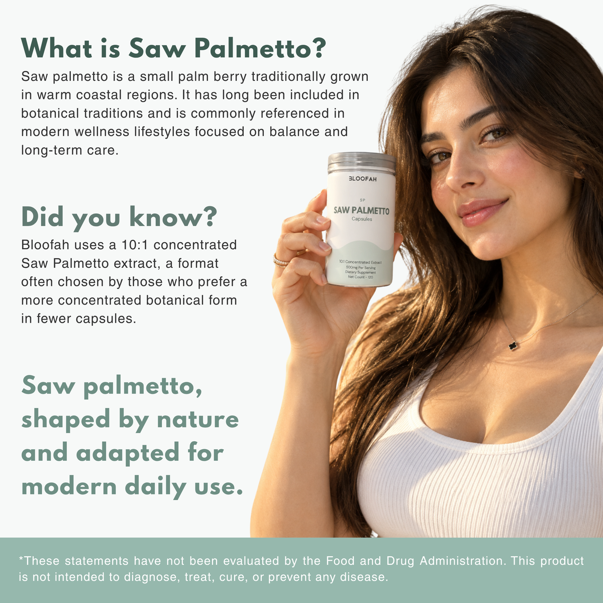 Bloofah SP Saw Palmetto Capsules 500mg | Serenoa repens Berry Extract | 120 Capsules