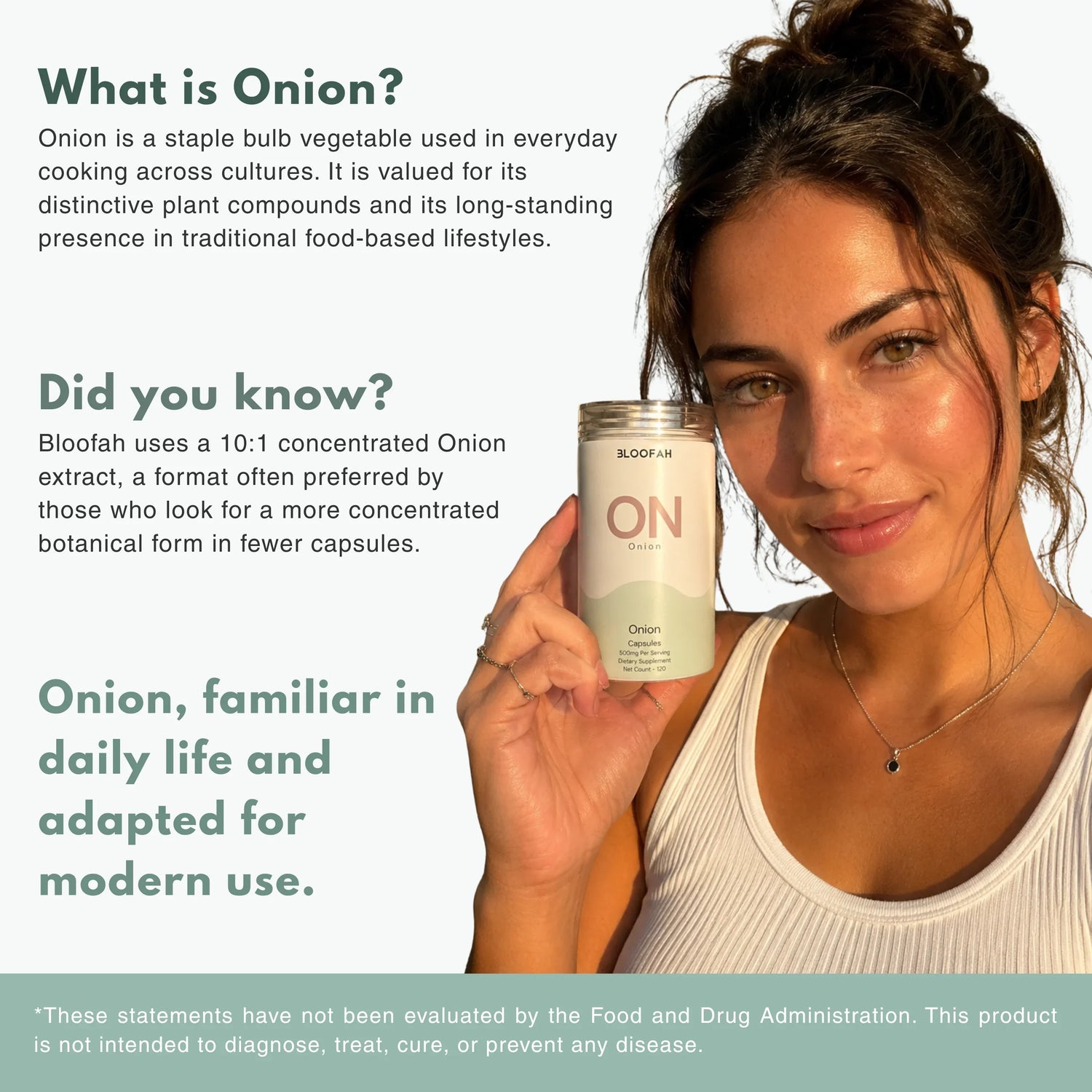 Bloofah ON Onion Capsules 500mg | Allium cepa Bulb Extract | 120 Capsules