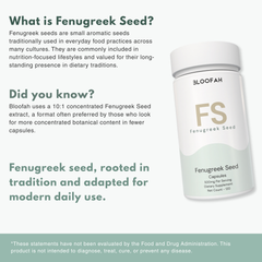 Bloofah FS – Fenugreek Seed Capsules 500mg | Metabolic & Digestive Support (120 Capsules)